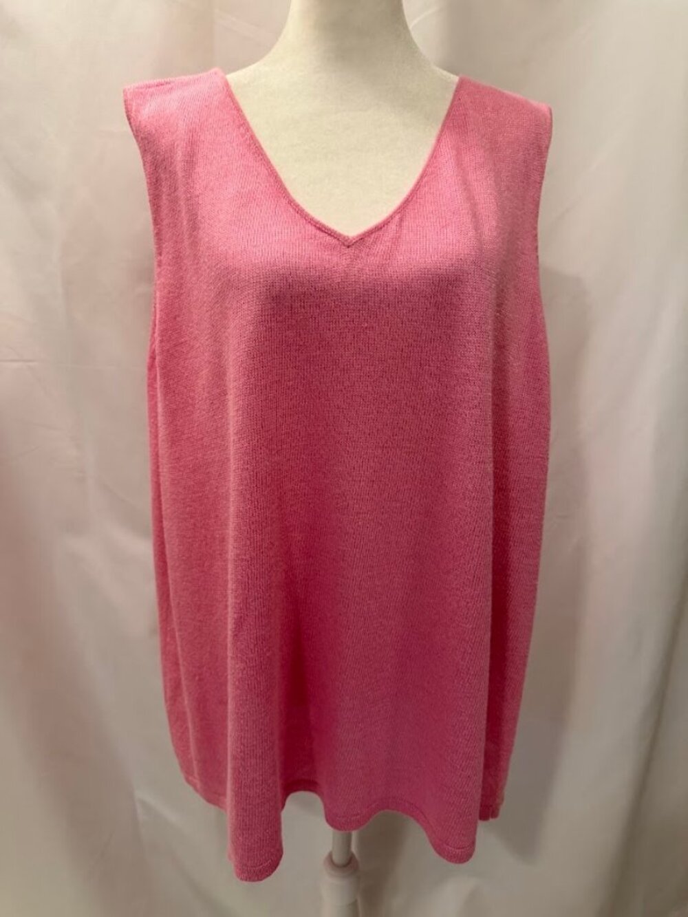 NWOT EILEEN FISHER Pink Color Sleeveless Top (Italian Yarn) - 3x
